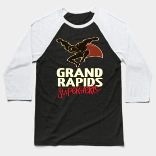 Grand Rapids Superhero Michigan Raised Me Baseball T-Shirt